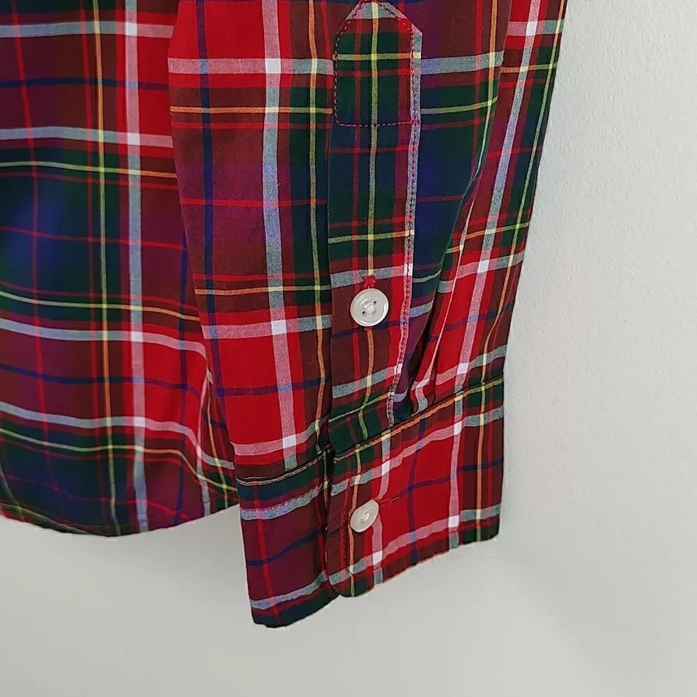 Ralph Lauren Natural Stretch Long Sleeve Plaid Button Down Shirt